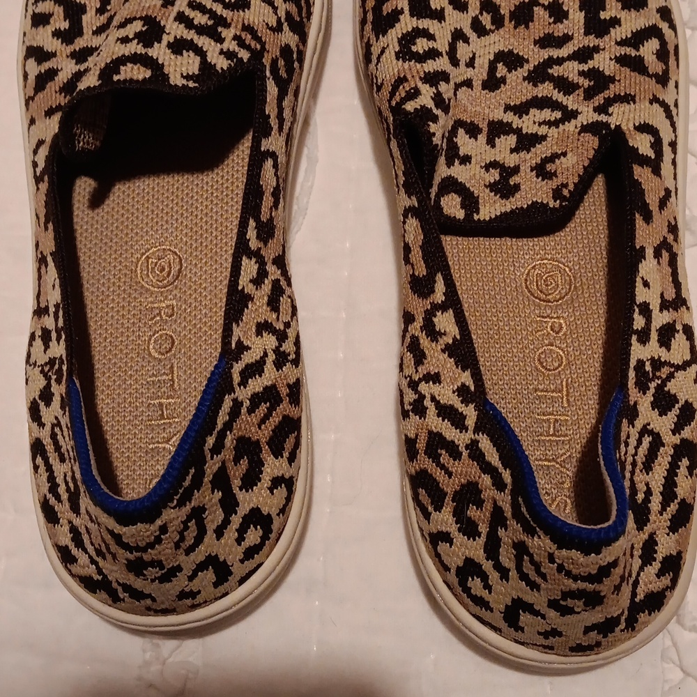Rothy's Brown and Black Leopard Print Sneakers - Picture 3 of 3